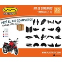 KIT CARENADO FZ 16 NEGRO 20 PZAS. PLASTICA VC (1054)