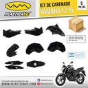 KIT CARENADO FZ 16 NEGRO 9 PZAS. PLASTICA VC (1052)
