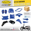KIT CARENADO SMASH/BIZ/BRAVA NEVADA 110/OTRAS 110 CC AZUL 11 PZAS. PLASTICA VC (1081A)