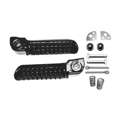 PEDALIN TRASERO RACING TEAM ALUMINIO MACIZO NEGRO UNI. Ø8 JGO. PLASTICA VC (1034)