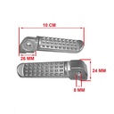 PEDALIN TRASERO RACING TEAM ALUMINIO MACIZO UNI. Ø8 JGO. PLASTICA VC (688)