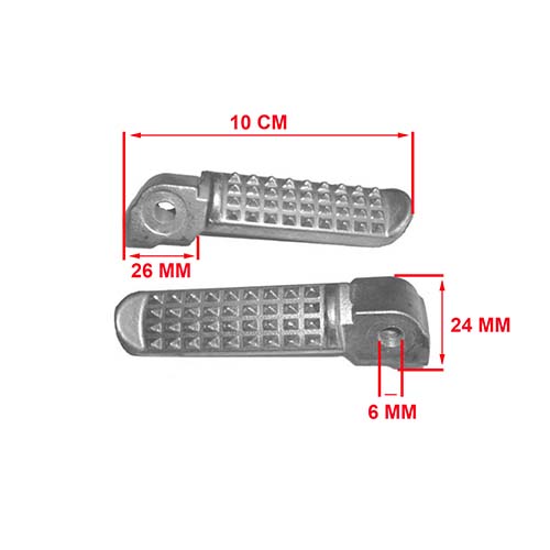 PEDALIN TRASERO RACING TEAM ALUMINIO MACIZO UNI. Ø6 JGO. PLASTICA VC (692)