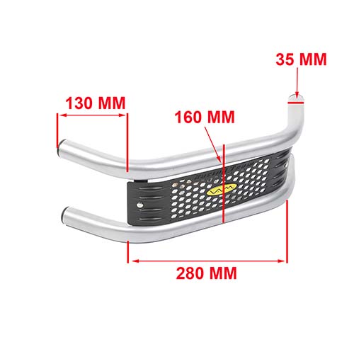 PROTECTOR DEFENSA HONDA STORM PINTADO GRIS C/EMBELLECEDOR NEGRO PLASTICA VC (834)