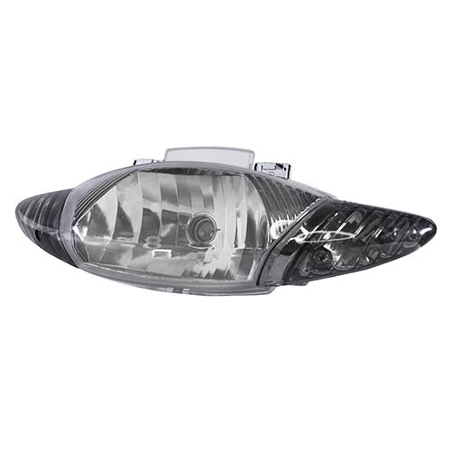 FAROL DELANTERO C/GIROS SMASH (CRISTAL+FUME)/ MOTOMEL BIT /ZANELLA ZB110D Y OTRAS PLASTICA VC (489)