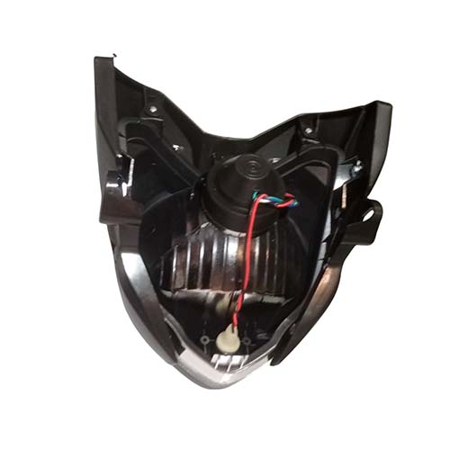 FAROL OPTICA DELANTERO YAMAHA FZ16 COMPLETO C/EMBELLECEDOR Y CACHAS LATERALES PLASTICA VC (1105)