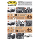 GUARDABARRO BICICLETA DEL. 550mm + TRAS. 800mm (JGO) C/KIT INSTALACION NEGRO PLASTICA VC (1062)