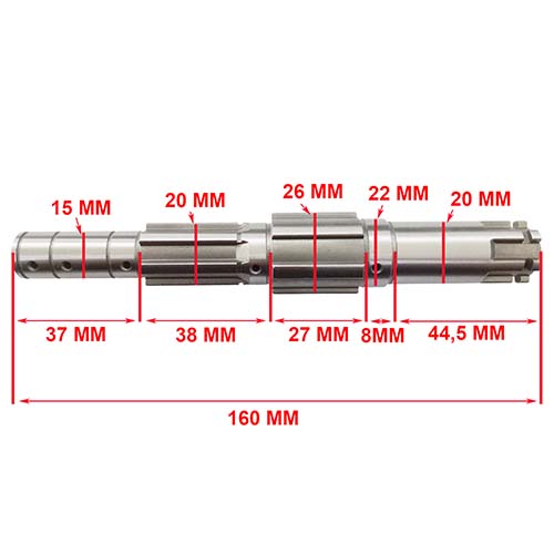 EJE DE PIÑON YAMAHA YBR125 ED FACTOR E/-/KS/R STD