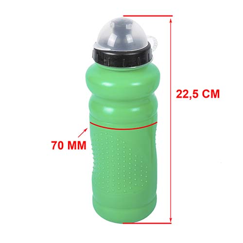 CARAMAÑOLA VERDE SPORTS 600CC CON TAPA CUBRE PICO Y SOPORTE NEGRO PLASTICA VC (1072V)
