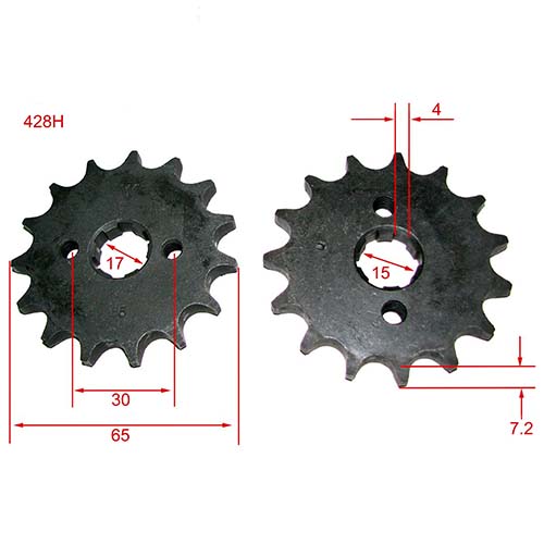 KIT TRANSMISION HONDA C100 BIZ 428H-108L C/CAD. DOR. STD