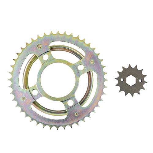 CORONA Y PIÑON HONDA CG TITAN 1995/99 (43x14) DORADA STD