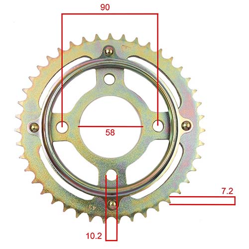 KIT TRANSMISION HONDA TITAN 95/99 428H-116L (43/14) C/CAD. DOR. STD