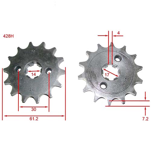 CORONA Y PIÑON HONDA C125 BIZ DORADA STD