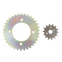 KIT TRANSMISION HONDA C125 BIZ 428H-106L C/CAD. DOR. STD