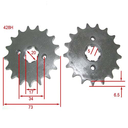 CORONA Y PIÑON HONDA NXR125 BROS DORADA STD