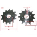 KIT TRANSMISION HONDA XR250 TORNADO 520H-104L 38x13 C/CAD. DOR. STD