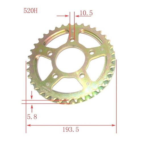 KIT TRANSMISION HONDA CBX250 TWISTER 520HO-106L C/ORING STD