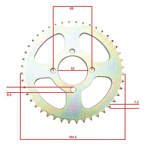 KIT TRANSMISION SUZUKI AX100 428H-118L (44/14) C/CAD. DOR. STD
