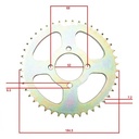 KIT TRANSMISION SUZUKI AX100 428H-118L (44/14) C/CAD. DOR. STD