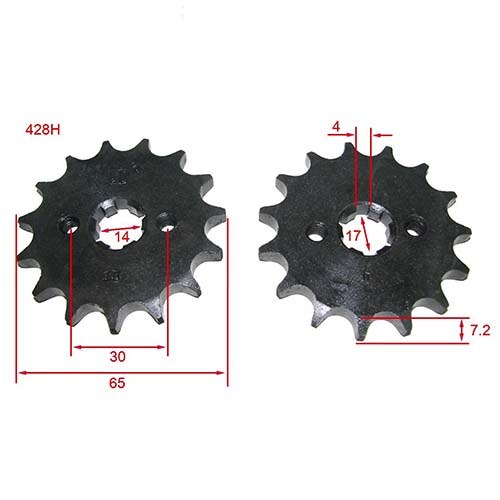 KIT TRANSMISION GILERA SMASH/HONDA WAVE (35/15) 428H-108L C/CAD. DOR. STD