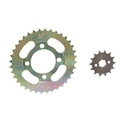 KIT TRANSMISION GILERA SMASH/HONDA WAVE (36/14) 428H-108L C/CAD. DOR. STD