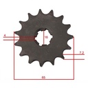 CORONA Y PIÑON NEW CRYPTON 110 (36x15) DORADA STD