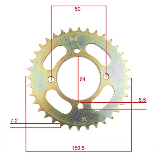 KIT TRANSMISION YAMAHA NEW CRYPTON 110 36/15 C/CAD. DOR. STD