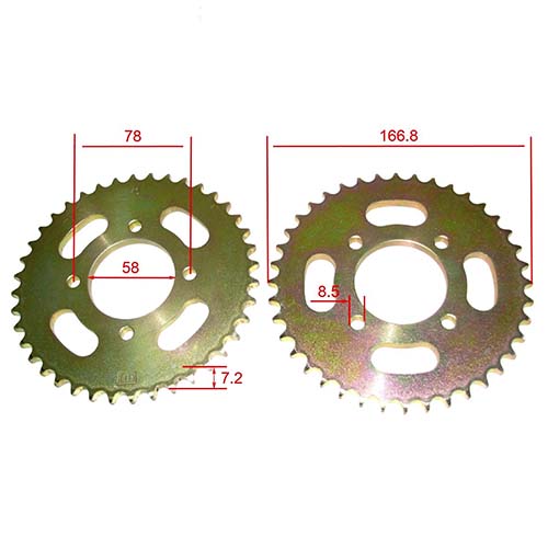 KIT TRANSMISION MOTOMEL CUSTOM 200 / CG150 S2 / HJ125 (40T/15T) C/CAD. DOR. STD