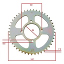 KIT TRANSMISION YAMAHA YBR 125 2003/05 (45/14) 428H-118L C/CAD. DOR. STD