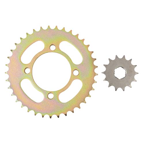 CORONA Y PIÑON YAMAHA CRYPTON T105 (37x15) DORADA STD