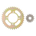 CORONA Y PIÑON YAMAHA CRYPTON T105 (37x15) DORADA STD