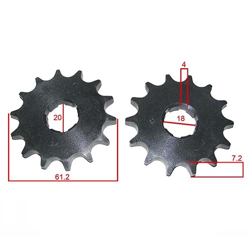 CORONA Y PIÑON YAMAHA CRYPTON T105 (37x15) DORADA STD