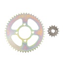 CORONA Y PIÑON YAMAHA XTZ 125 DORADA (48x14) DORADA STD