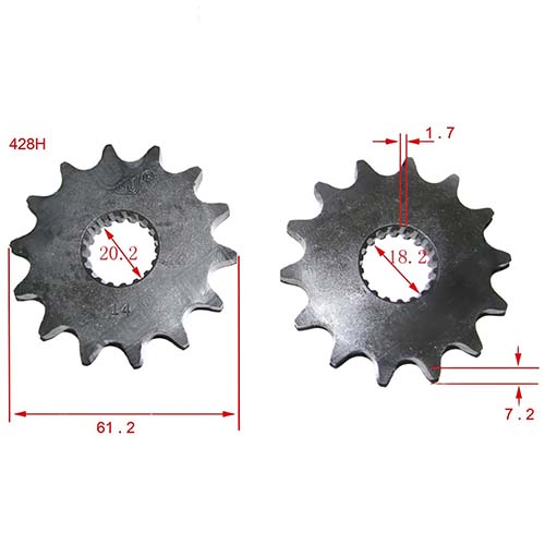 KIT TRANSMISION SUZUKI EN125/GN125 428H-118L (45/14) C/CAD. DOR. STD