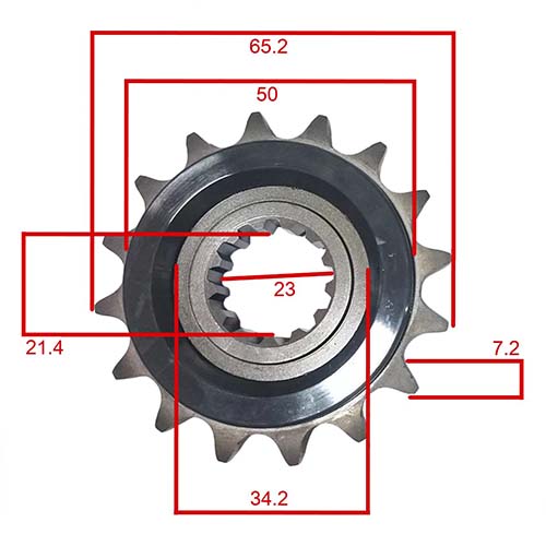 KIT TRANSMISION YAMAHA YBR250 (45/15) C/CAD. DOR. STD