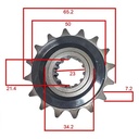 KIT TRANSMISION YAMAHA YBR250 (45/15) C/CAD. DOR. STD