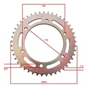 KIT TRANSMISION YAMAHA YBR250 (45/15) C/CAD. DOR. C/ORING STD