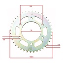 KIT TRANSMISION YAMAHA FZ16 40/14 C/CAD. DOR. STD