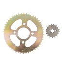 CORONA Y PIÑON MOTOMEL SKUA 200/250/TRIAX 150/DAKAR 200 (50x17) DORADA STD