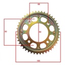 KIT TRANSMISION HONDA CB190R 428H-132L (45T/14T) C/CAD. DOR. STD