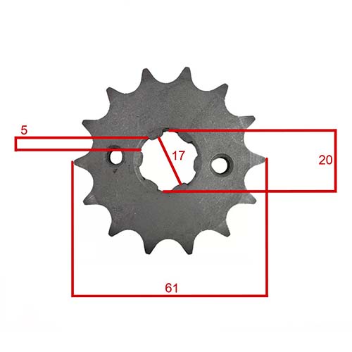 KIT TRANSMISION HONDA CB190R 428H-132L (45T/14T) C/CAD. DOR. STD