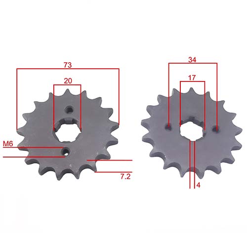 KIT TRANSMISION BAJAJ ROUSER 220 (36/14) 520H-108L C/CAD. DOR. STD