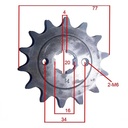 KIT TRANSMISION BAJAJ ROUSER NS 200 (6 AGU.) 39/14 520H-108L C/CAD. DOR. STD