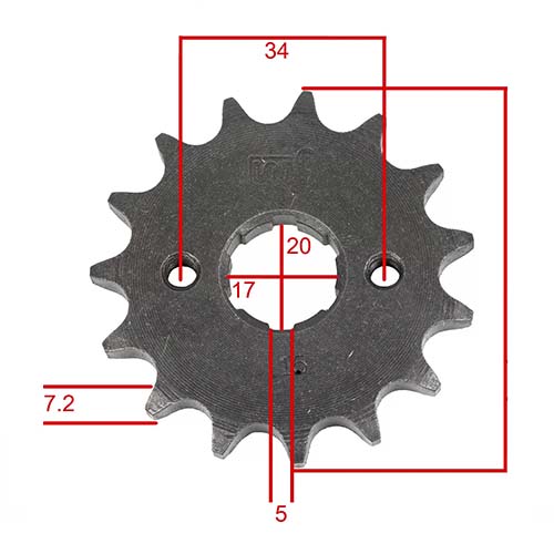 CORONA Y PIÑON HONDA CB150 INVICTA (42x15) DORADA STD