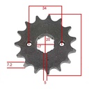 KIT TRANSMISION HONDA CB150 INVICTA /Z. ZTT200 42/15 428H-132L C/CAD. DOR STD