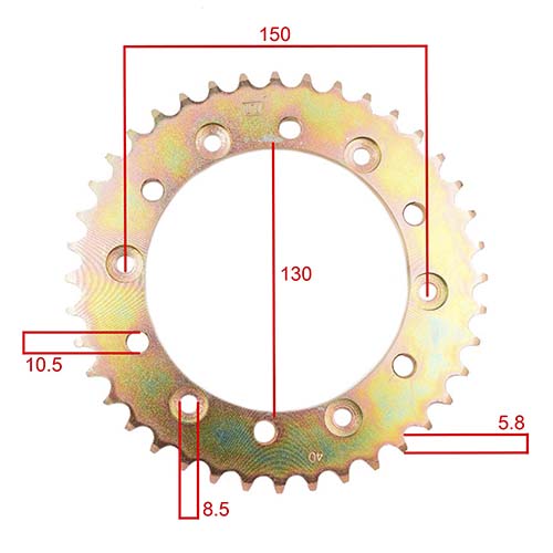KIT TRANSMISION HONDA NX4 FALCON (40/15) 520H-106L C/ORING DORADA STD