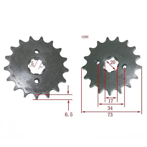 CORONA Y PIÑON HONDA XR 150L (49/17) DORADA STD