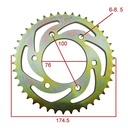 KIT TRANSMISION YAMAHA SZ150 RR  C/ ORING 428-126L (42T/14T) C/CAD. DOR. STD