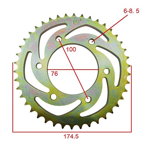 KIT TRANSMISION YAMAHA SZ150 RR 428-126L (42T/14T) C/CAD. DOR. STD