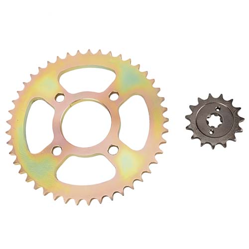 KIT TRANSMISION BAJAJ ROUSER NS160 CON DISCO DE FRENO DELANTERO Y ZAPATA TRASERA 428-134L (45/15) C/CAD. DOR. C/ORING STD