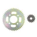 CORONA Y PIÑON HONDA CG TITAN 150 (43x16) DORADA STD